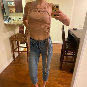 Hello Molly Pale Pink String Shirt